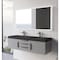 Castello Usa Thames 60-inch Gray Vanity Set with Black Top and Black Handles CB-MC-60G-BL-20146-BL - alternate 7